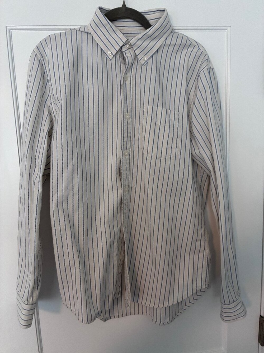 Bonobos Everyday Oxford Shirt.  Cream Dexter Stripe, Size M